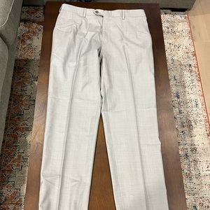 BRIONI SILVER GRAY DRESS PANTS